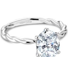 A Noam Carver 18K White Gold Semi Mounting Engagement Ring.
