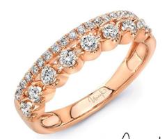 Uneek "Arras" Stack-Illusion Diamond Band, in 14K Rose Gold