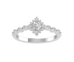 Buy White Gold Halo Diamond Engagement Ring