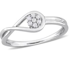 Diamond Accent Infinity Promise Ring in Sterling Silver
