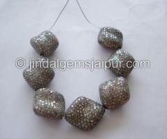 Buy Attractive Diamond Studded Silver Beads- Jindal Gems